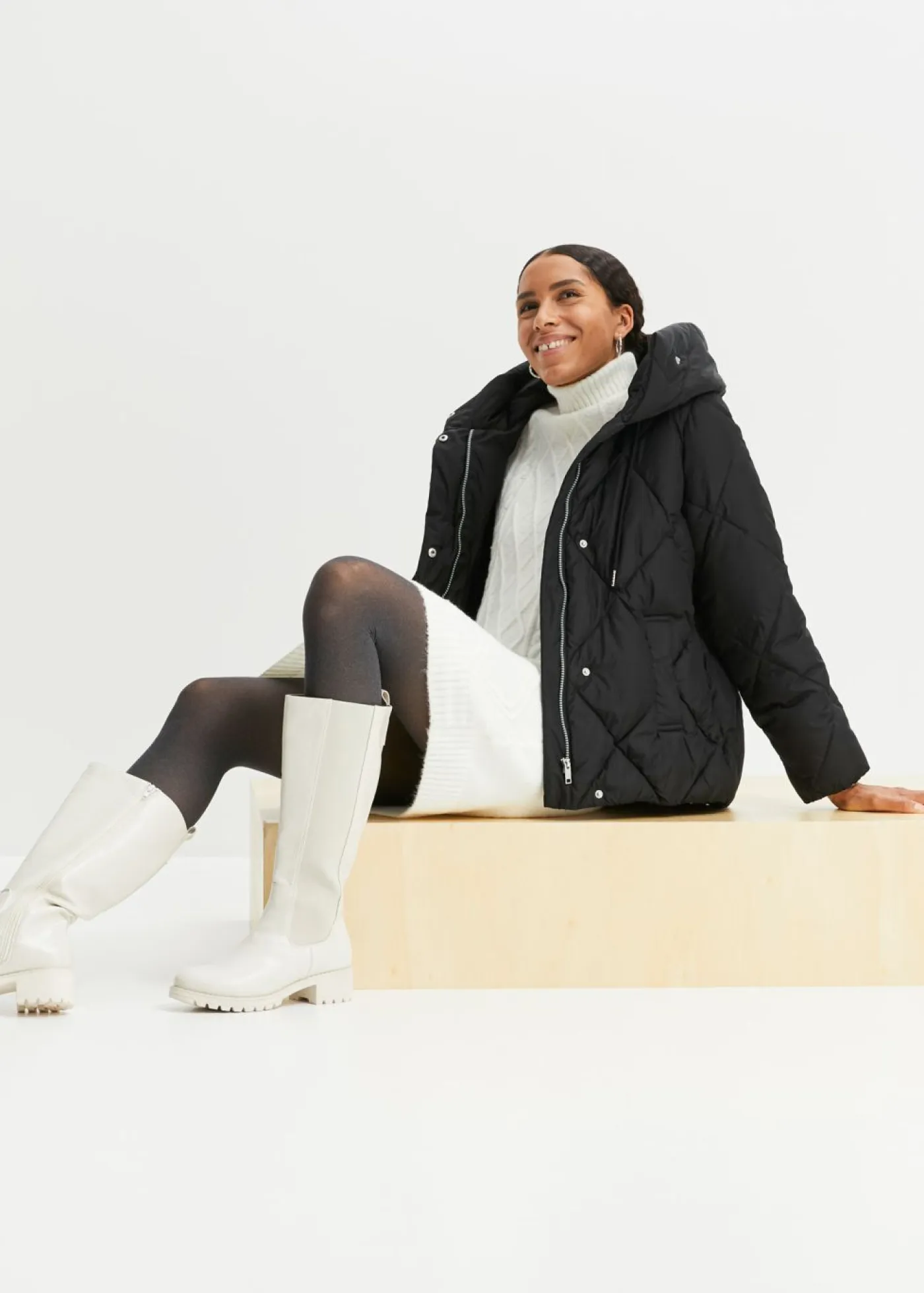 bonprix bonprix Chaquetas Y Abrigos>Chaqueta guateada Negro