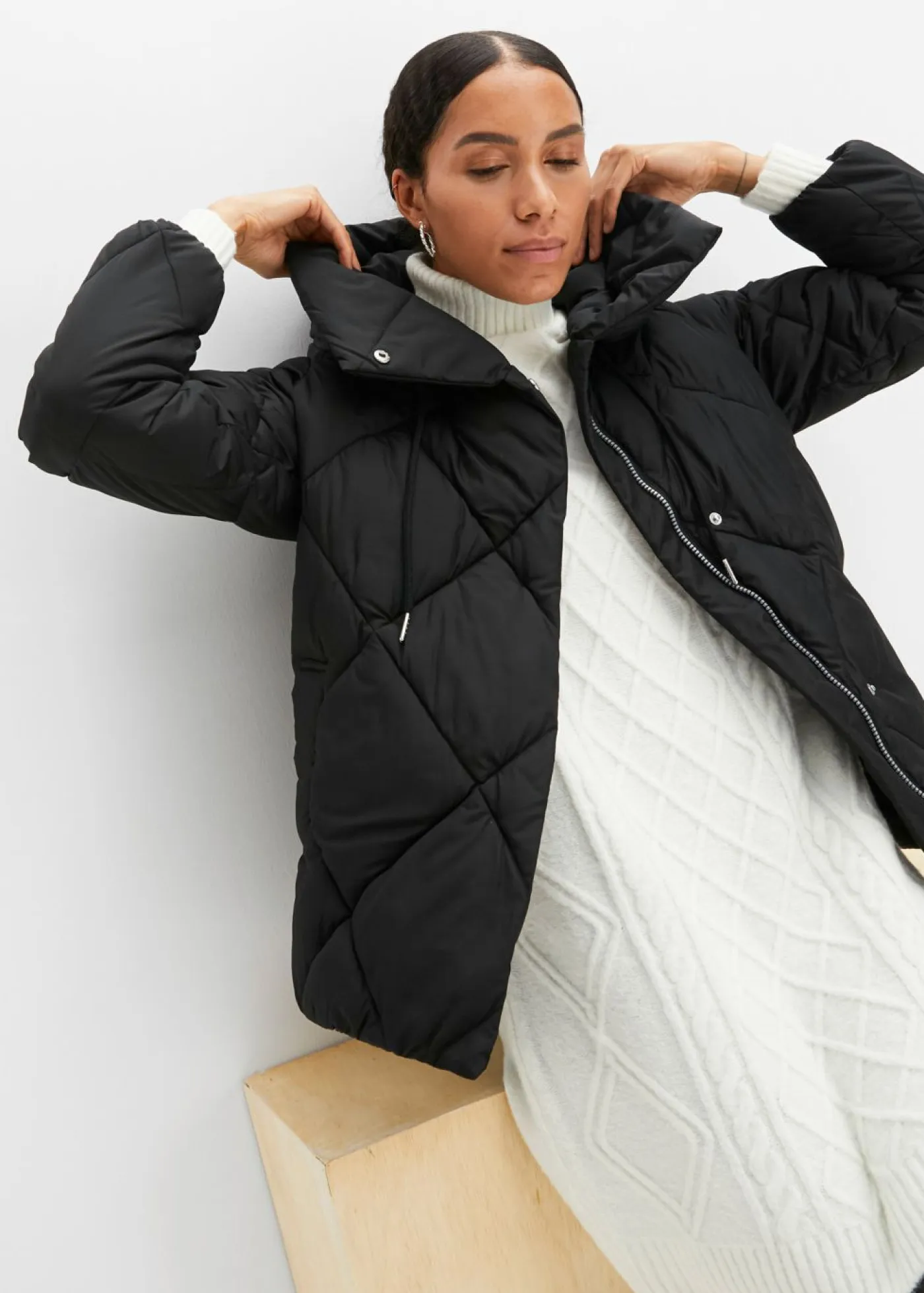 bonprix bonprix Chaquetas Y Abrigos>Chaqueta guateada Negro