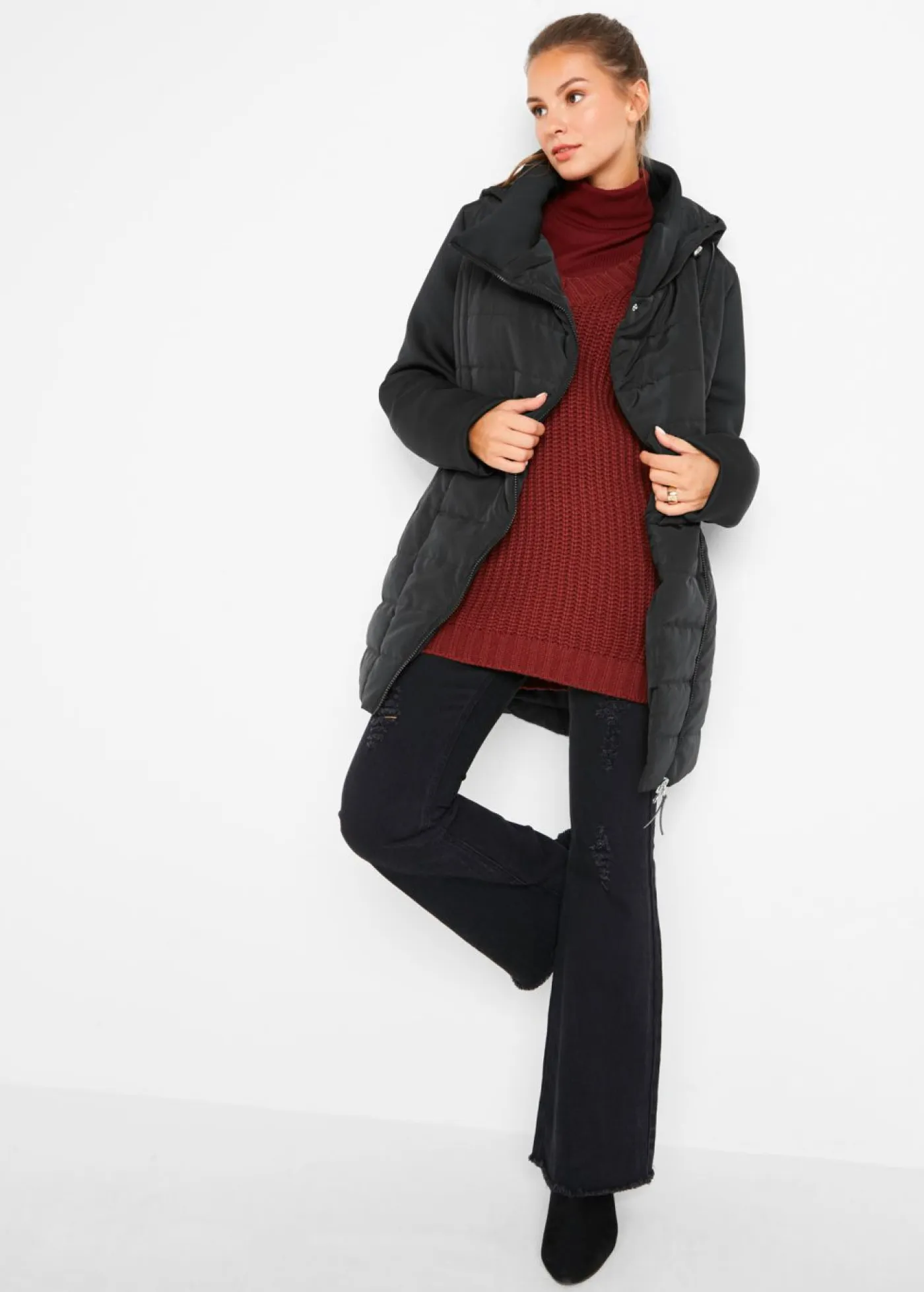 bonprix bonprix Chaquetas Y Abrigos>Chaqueta guateada Negro