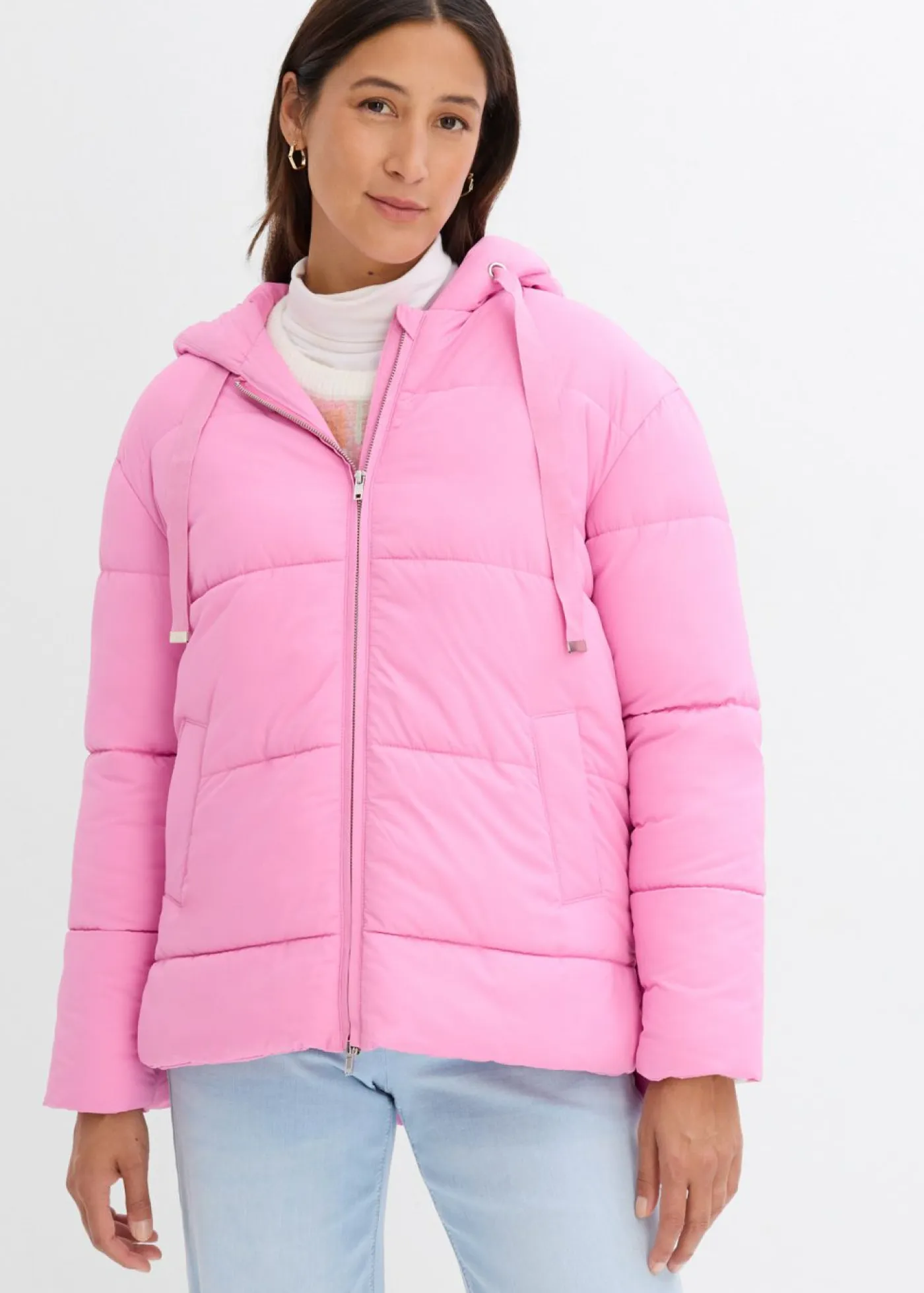 bonprix bonprix Chaquetas Y Abrigos>Chaqueta guateada con corte holgado Rosa fucsia