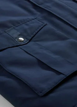 bonprix bonprix Chaquetas Y Abrigos·Chaquetas>Chaqueta guateada de invierno con cuello de pana Azul marino