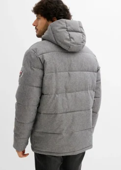 Hombre bonprix bonprix Chaqueta guateada de invierno con capucha