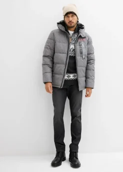 Hombre bonprix bonprix Chaqueta guateada de invierno con capucha