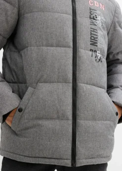 Hombre bonprix bonprix Chaqueta guateada de invierno con capucha