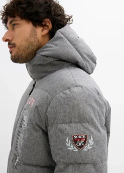 Hombre bonprix bonprix Chaqueta guateada de invierno con capucha