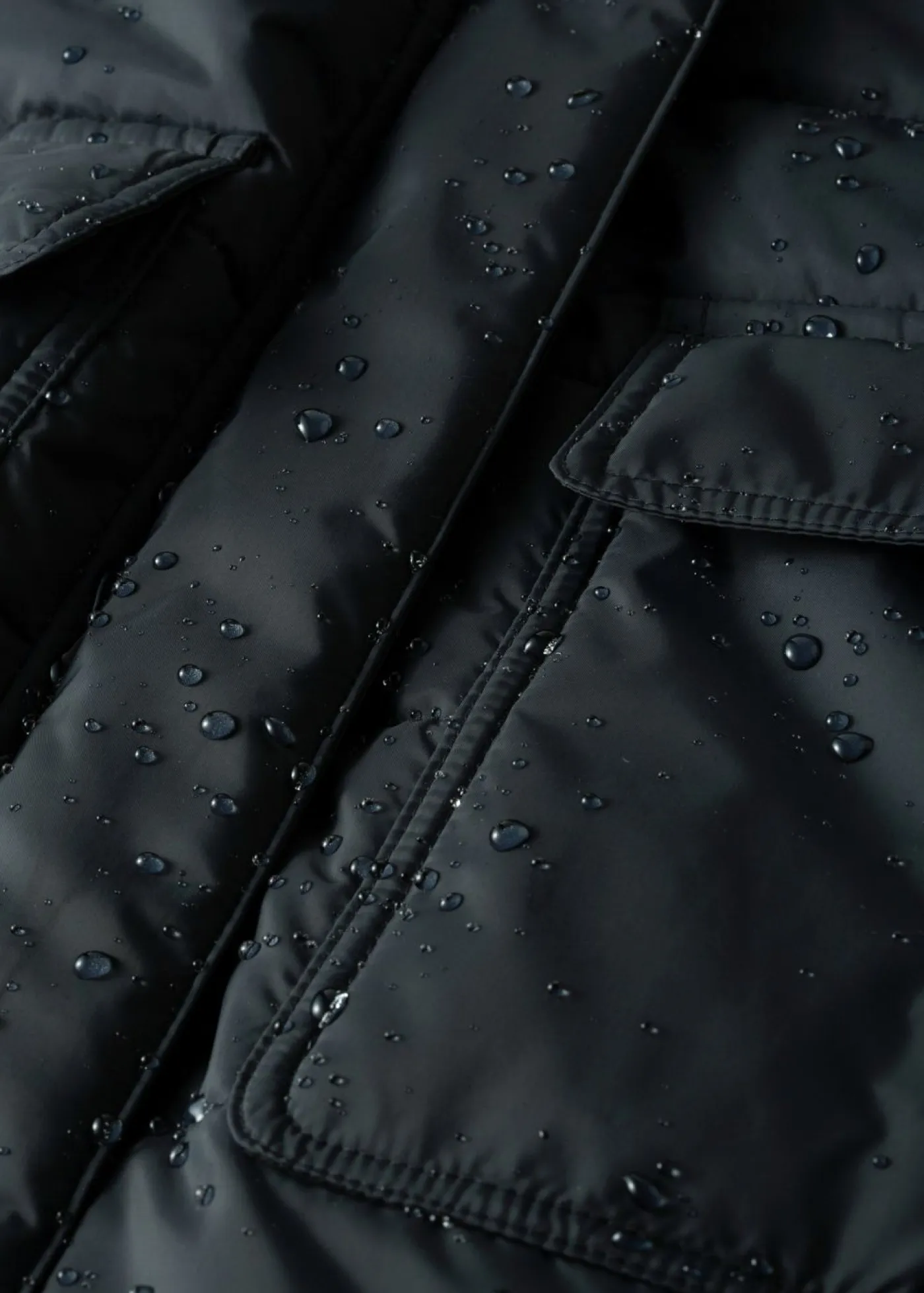 bonprix bonprix Chaquetas Y Abrigos>Chaqueta guateada larga funcional con aspecto 2 en 1, impermeable Negro