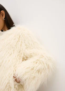 Mujer bonprix bonprix Chaqueta holgada de pelo sintético