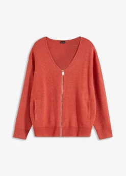 bonprix bonprix Jerséis|Ropa De Punto>Chaqueta holgada de punto ruibarbo moteado