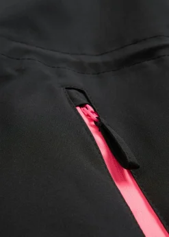 bonprix bonprix Ropa 9 A 16 Años·Chaquetas Y Outdoor>Chaqueta impermeable de esquí con detalles deportivos Negro-rosa neón