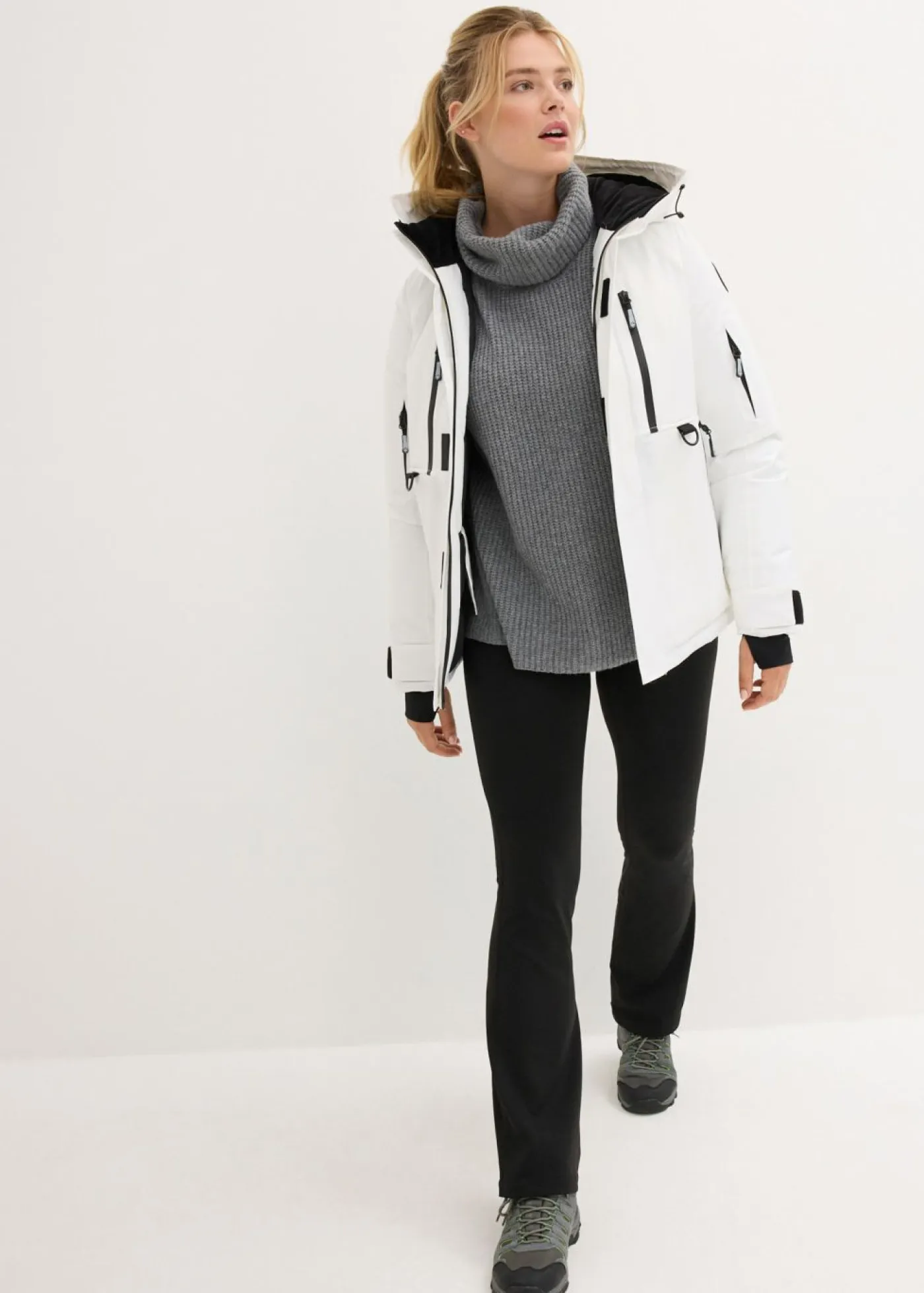 Mujer bonprix bonprix Chaqueta impermeable de esquí con protector antinieve