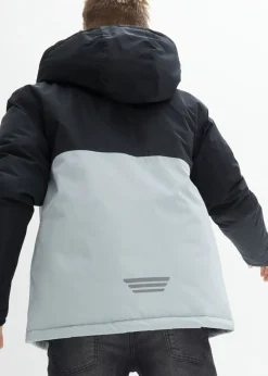 Niños bonprix bonprix Chaqueta impermeable de invierno con capucha y diseño en color block