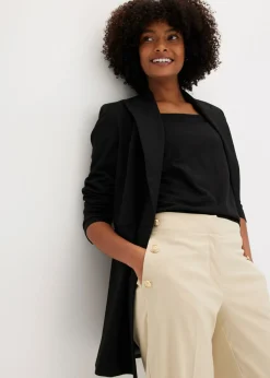 Mujer bonprix bonprix Chaqueta larga con botones decorativos