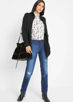 Mujer bonprix bonprix Chaqueta larga de chándal de algodón suave