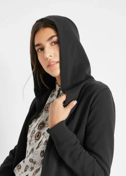 Mujer bonprix bonprix Chaqueta larga de chándal de algodón suave
