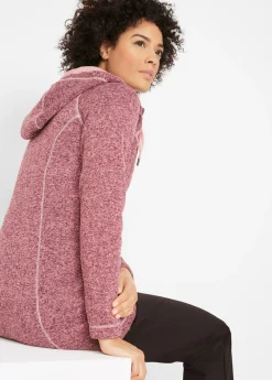 Mujer bonprix bonprix Chaqueta larga de forro polar con capucha
