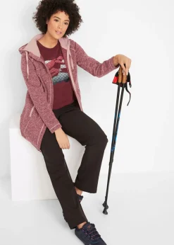 Mujer bonprix bonprix Chaqueta larga de forro polar con capucha