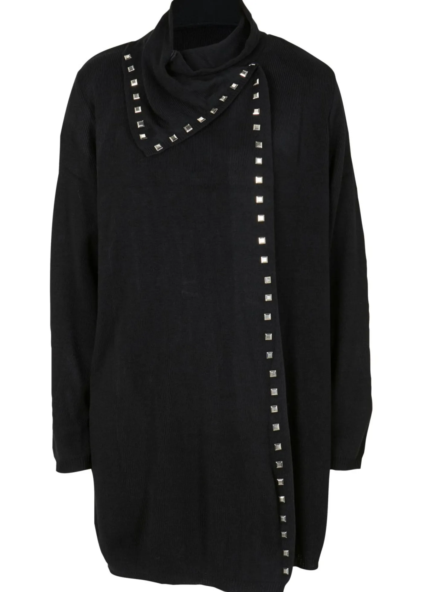 Mujer bonprix bonprix Chaqueta larga de punto con tachuelas