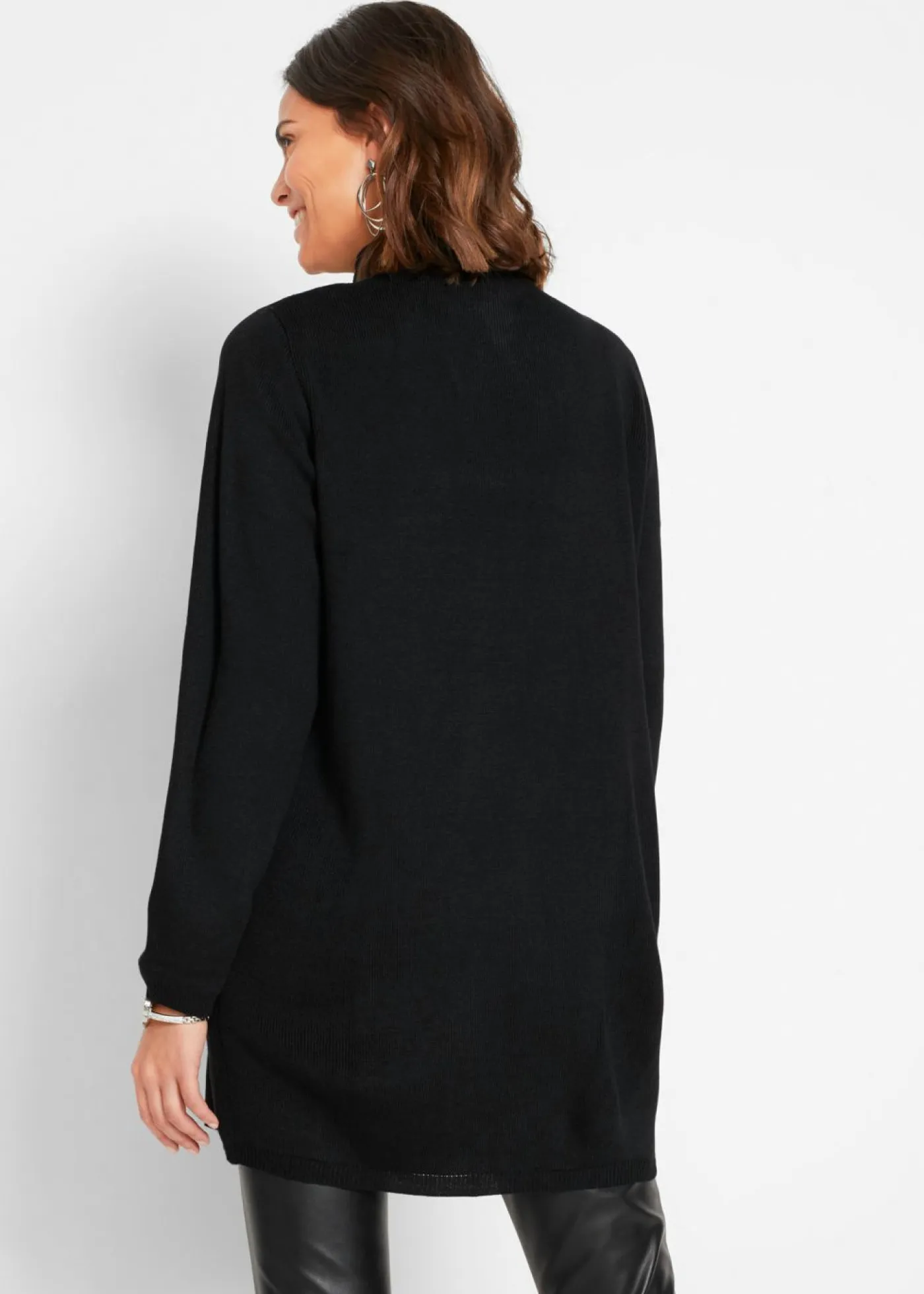 Mujer bonprix bonprix Chaqueta larga de punto con tachuelas