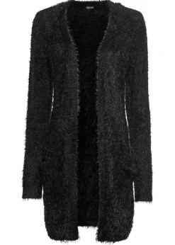 Mujer bonprix bonprix Chaqueta larga de punto con aspecto mullido