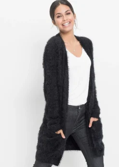 Mujer bonprix bonprix Chaqueta larga de punto con aspecto mullido