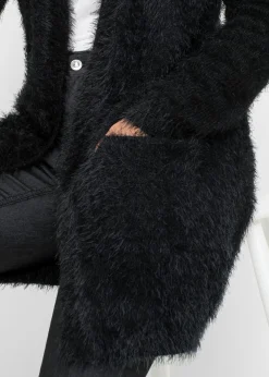 Mujer bonprix bonprix Chaqueta larga de punto con aspecto mullido