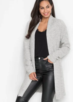 Mujer bonprix bonprix Chaqueta larga de punto con cuello tipo chal