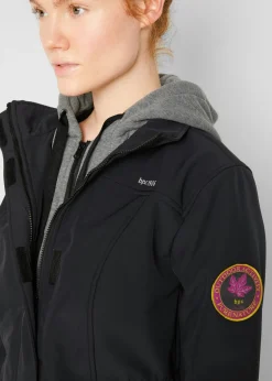 Mujer bonprix bonprix Chaqueta larga de softshell, repelente al agua, aspecto 2 en 1