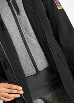 Mujer bonprix bonprix Chaqueta larga de softshell, repelente al agua, aspecto 2 en 1