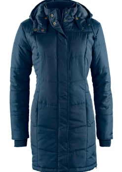 Mujer bonprix bonprix Chaqueta larga guateada con cuello y capucha