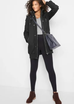 Mujer bonprix bonprix Chaqueta larga guateada con capucha