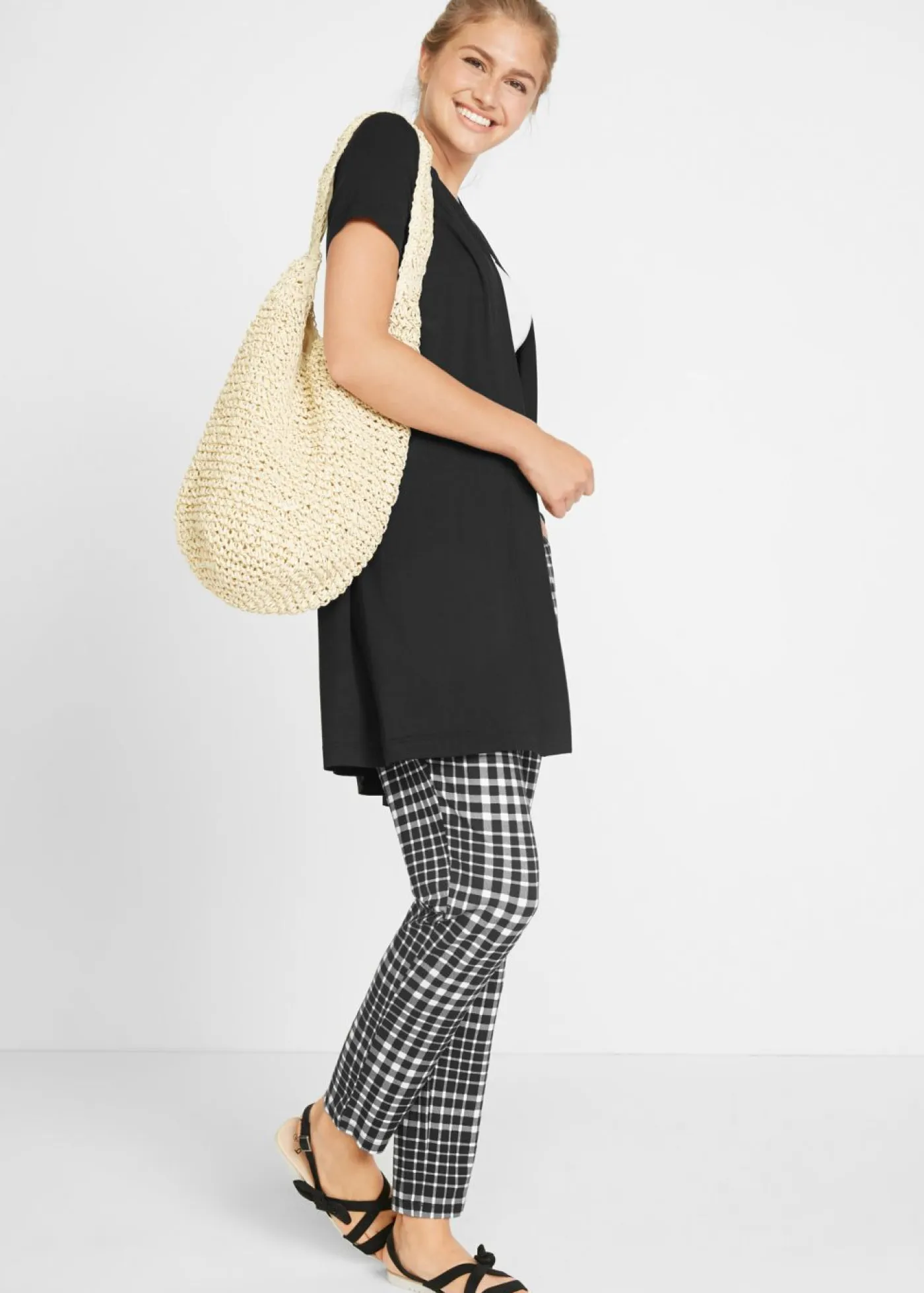 bonprix bonprix Básicos|Camisetas>Chaqueta ligera de viscosa suave Negro