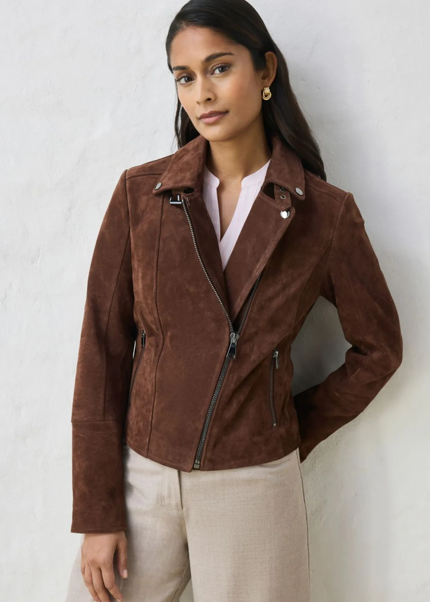 Mujer bonprix bonprix Chaqueta motera de ante