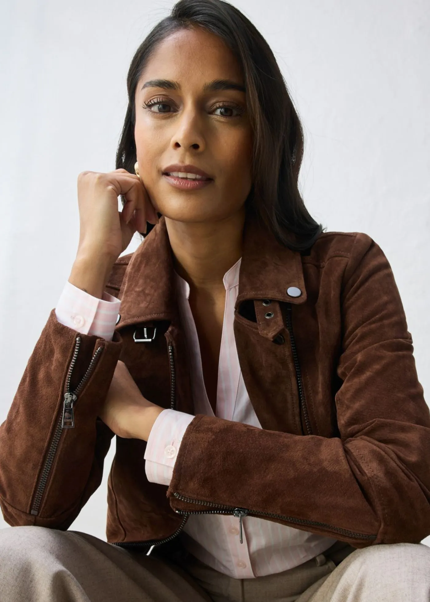 Mujer bonprix bonprix Chaqueta motera de ante