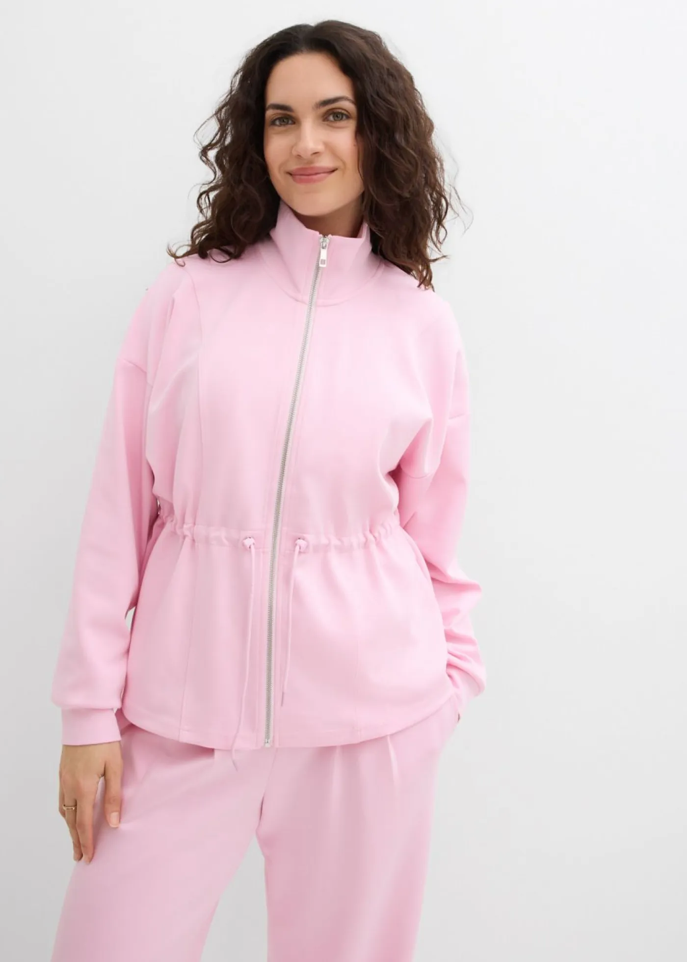 bonprix bonprix Ropa Cómoda|Camisetas>Chaqueta oversize de neopreno suave rosa cristal