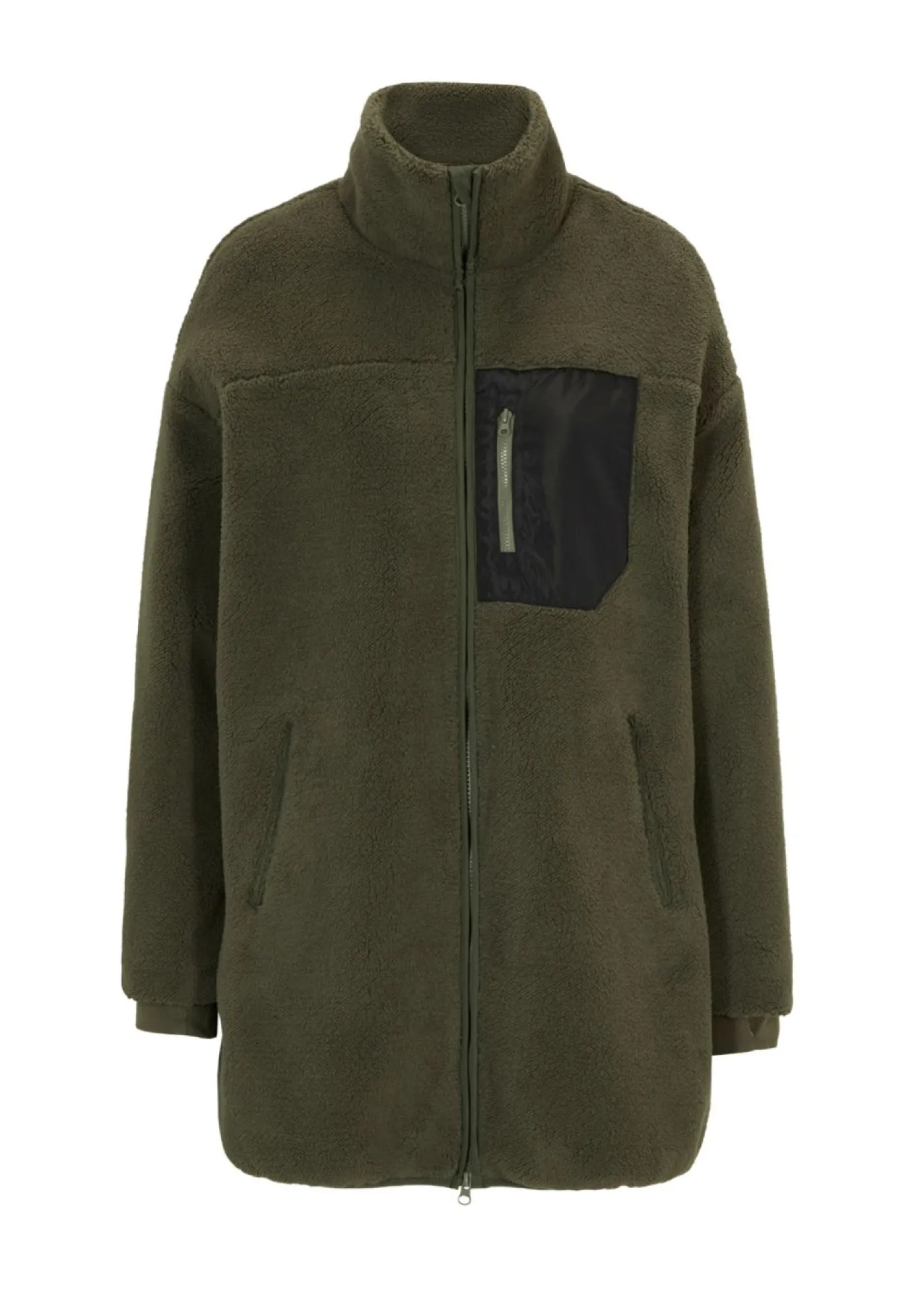 bonprix bonprix Ropa Cómoda|Chaquetas Y Abrigos>Chaqueta polar Verde oliva oscuro