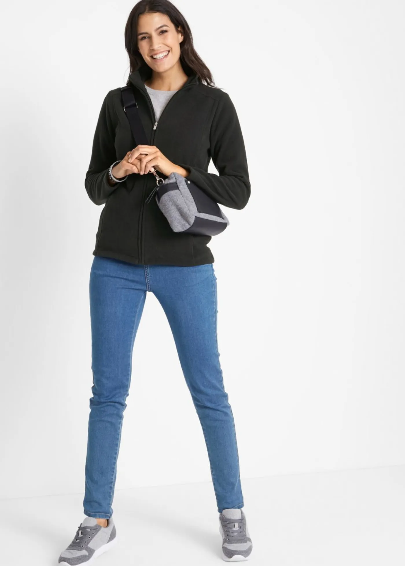 bonprix bonprix Ropa Cómoda|Chaquetas Y Abrigos>Chaqueta polar Negro