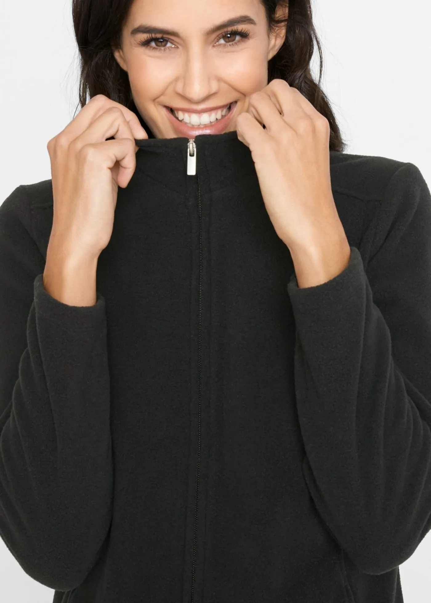 bonprix bonprix Ropa Cómoda|Chaquetas Y Abrigos>Chaqueta polar Negro