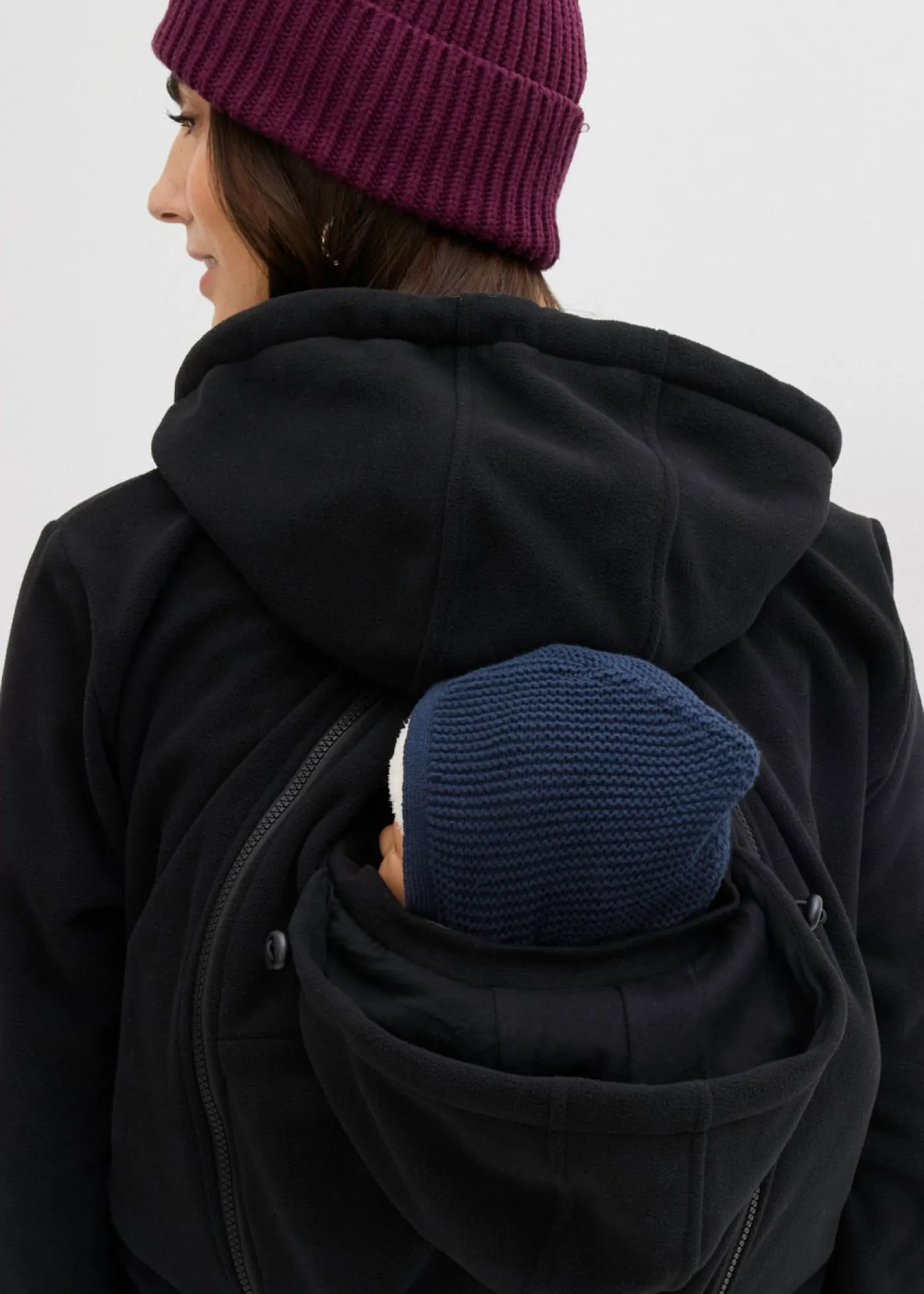 Mujer bonprix bonprix Chaqueta polar 4 en 1 con inserto para bebé y función de porteo en la parte delantera y trasera