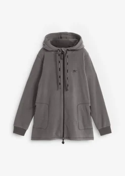 bonprix bonprix Ropa Cómoda|Chaquetas Y Abrigos>Chaqueta polar con bolsillos con cremallera pizarra