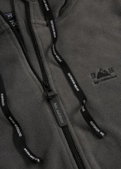 bonprix bonprix Ropa Cómoda|Chaquetas Y Abrigos>Chaqueta polar con bolsillos con cremallera pizarra