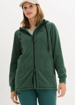 bonprix bonprix Ropa Cómoda|Chaquetas Y Abrigos>Chaqueta polar con bolsillos con cremallera verde mate
