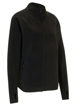 bonprix bonprix Ropa Térmica|Ropa Cómoda>Chaqueta polar con bolsillos con cremallera Negro