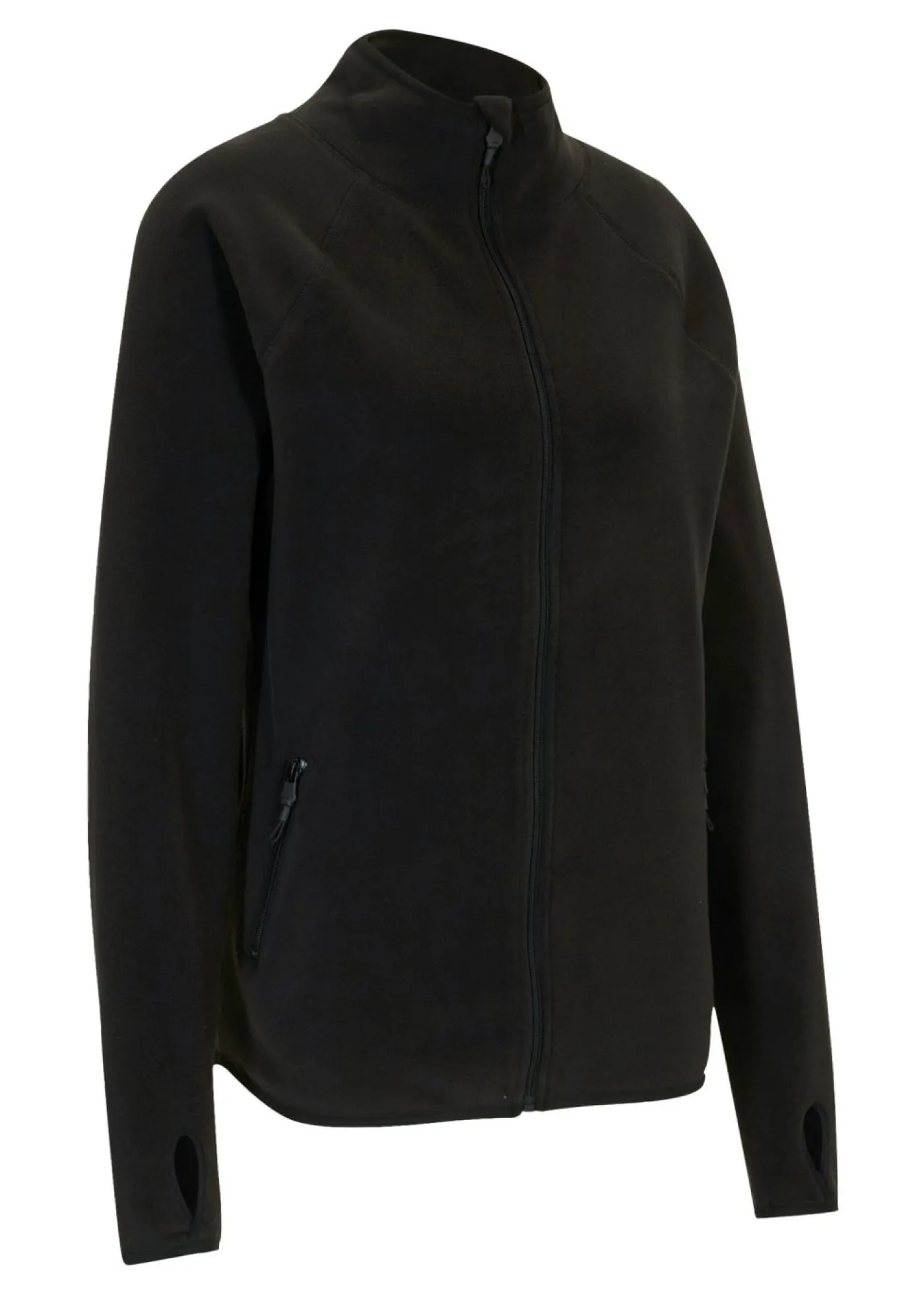 bonprix bonprix Ropa Térmica|Ropa Cómoda>Chaqueta polar con bolsillos con cremallera Negro