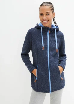 bonprix bonprix Ropa Cómoda|Chaquetas Y Abrigos>Chaqueta polar con capucha azul marino moteado