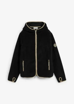 bonprix bonprix Ropa Cómoda|Chaquetas Y Abrigos>Chaqueta polar con capucha Negro