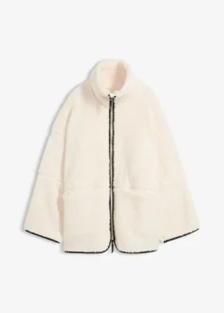 bonprix bonprix Chaquetas Y Abrigos>Chaqueta polar con corte holgado blanco perla