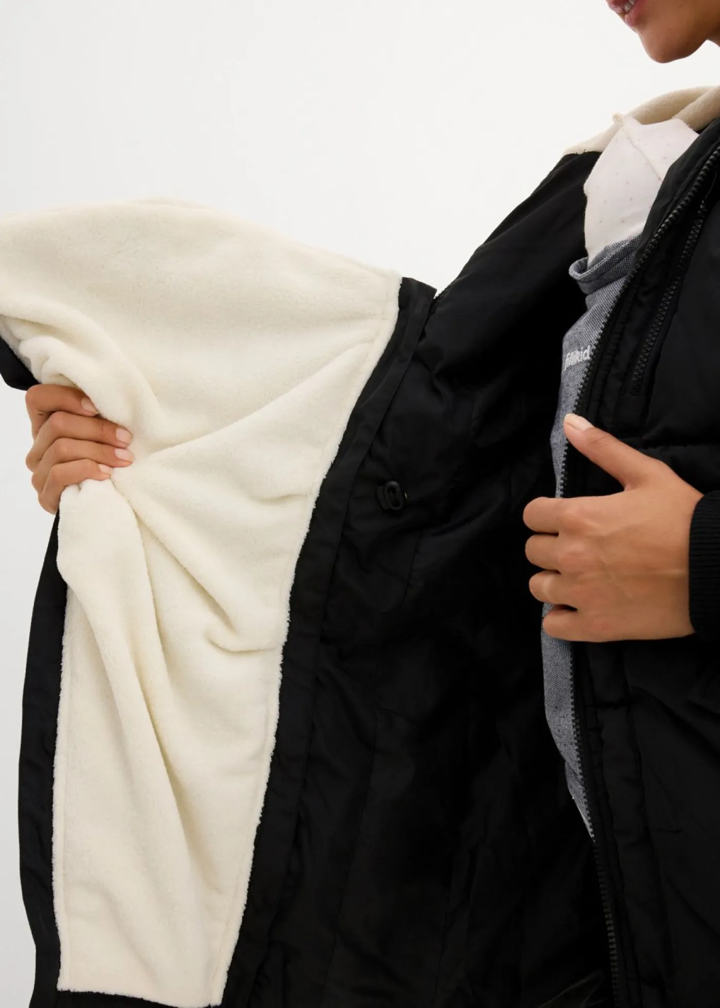 bonprix bonprix Premamá>Chaqueta premamá 3 en 1 con inserto de porteo Negro