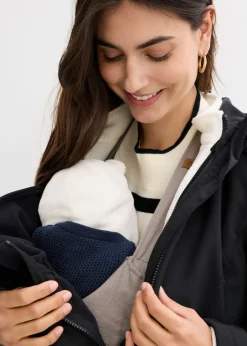 Mujer bonprix bonprix Chaqueta premamá de porteo 6 en 1 con forro polar extraíble