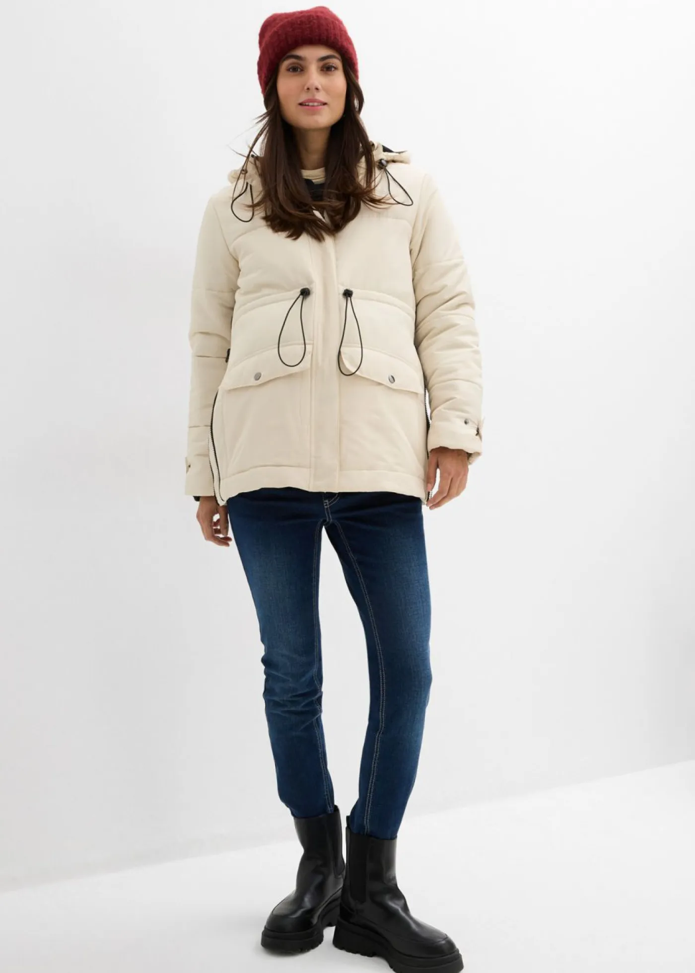 Mujer bonprix bonprix Chaqueta premamá de porteo 6 en 1 con forro polar extraíble