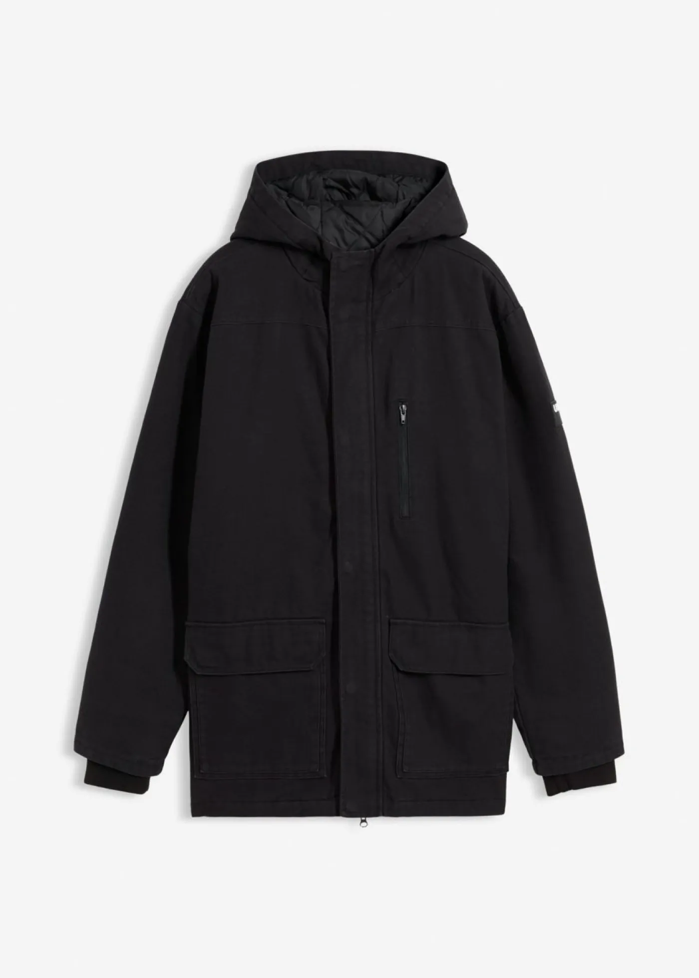 bonprix bonprix Chaquetas Y Abrigos·Chaquetas>Chaqueta resistente de invierno de lona Negro